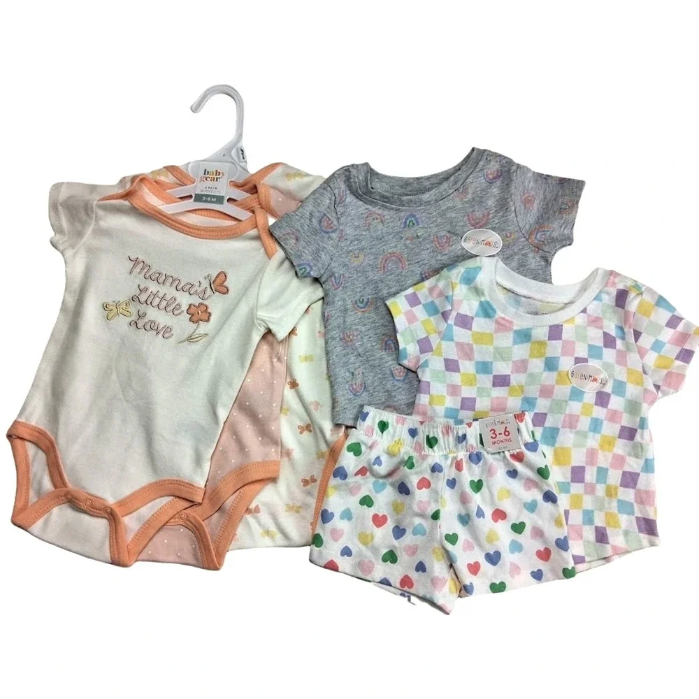 Baby Gear Garanimals 6pc Bodysuit Outfit Lot‎ 3 6 Mos Mama's Little Love NWT